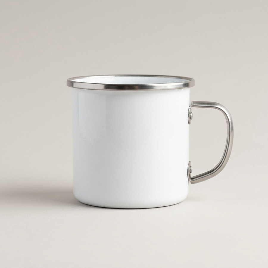 Galley Enamel Mug, custom boat gear printed with your own boat's artwork